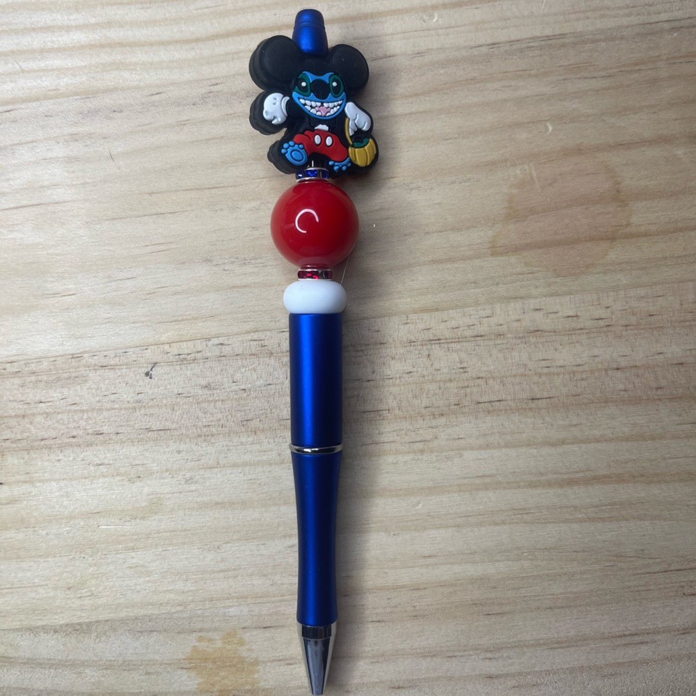 Stitch in Mickey Costume beaded Pen